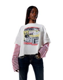 DOUBLE LAYER RED/WHITE STRIPES