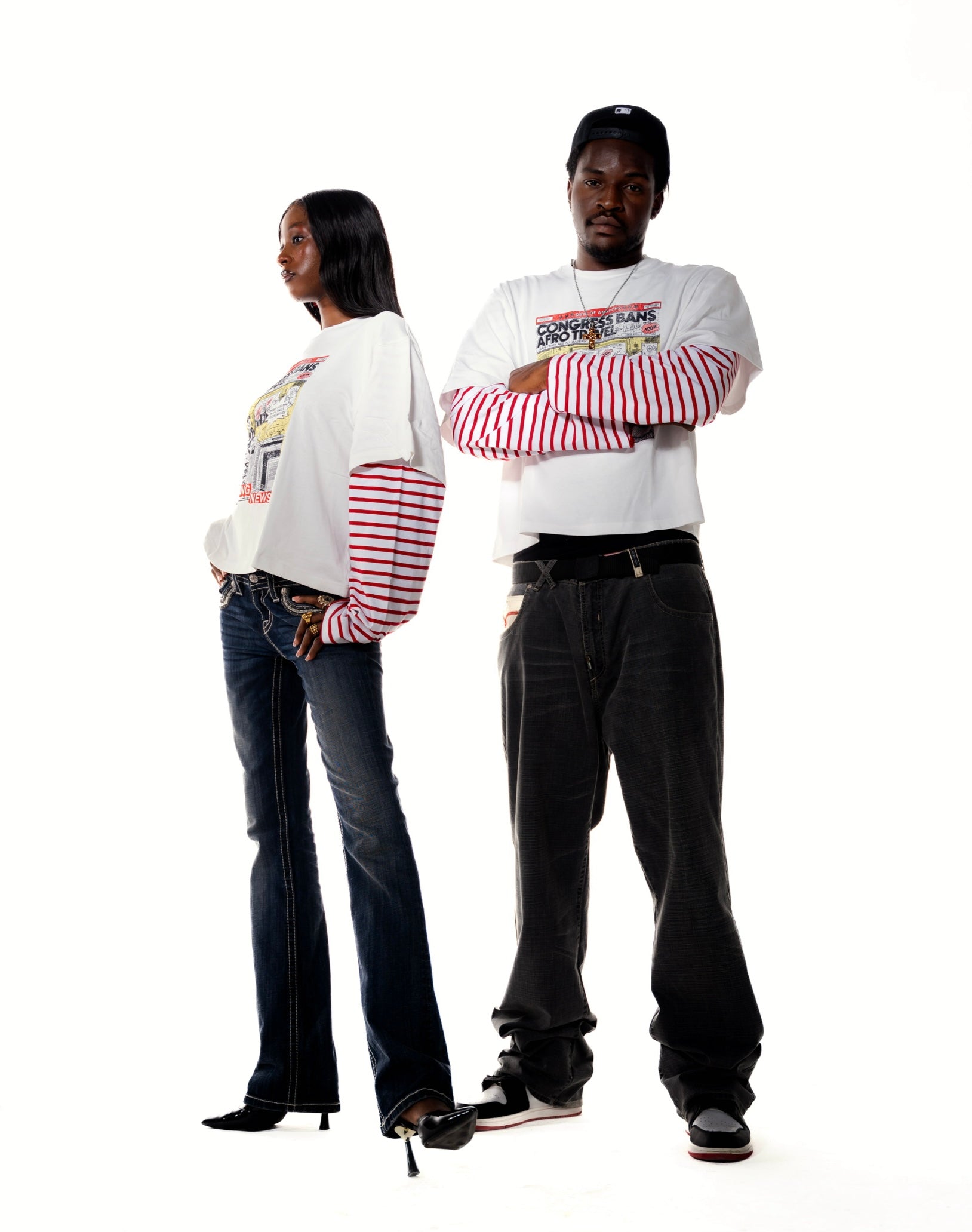 DOUBLE LAYER RED/WHITE STRIPES