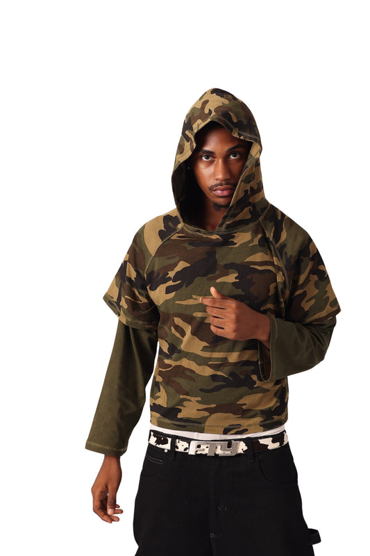 CAMO HOODED TEE